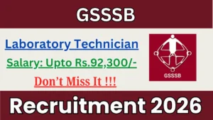 GSSSB Laboratory Technician Class-3 Recruitment 2026