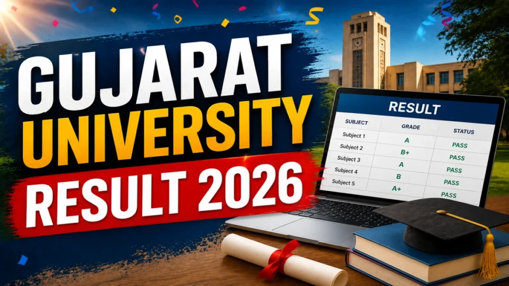 Gujarat University Result 2026 Out – M.Com, B.Ed and Other Courses