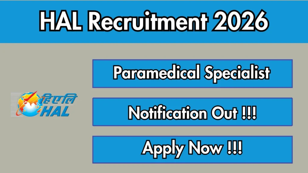 HAL Paramedical Specialist Recruitment 2026