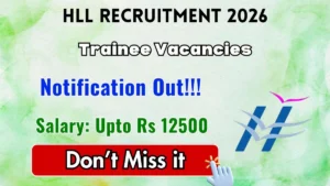 HLL Trainee Recruitment 2026 – Walkin