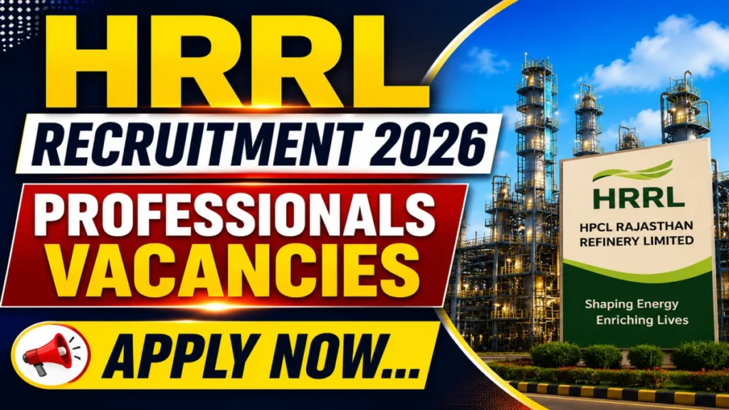 HRRL Professionals Recruitment 2026 (Short Notice) – Apply Online