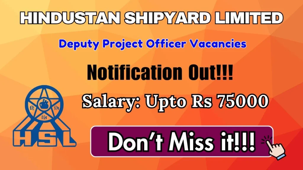 HSL Deputy Project Officer Recruitment 2026