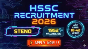 HSSC Steno Recruitment 2026 Out – Apply Online 1952 Posts