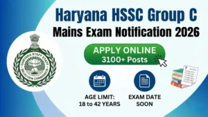 Haryana HSSC Group C Mains Exam Notification 2026