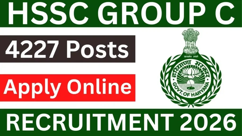 Haryana HSSC Group C Recruitment 2026 [4227 Post] Apply Online