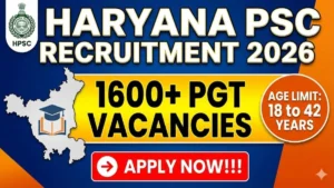 Haryana PSC PGT Recruitment 2026