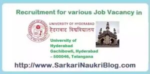 Hyderabad University Faculty Non-Teaching Vacancy Recruitment 2026