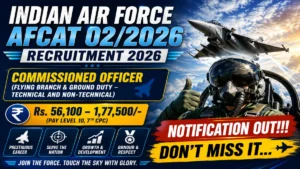 IAF Recruitment 2026 Notification Out – Apply Online for 300 Commissioned Officer Vacancies
