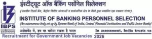 IBPS Government Jobs Vacancy Recruitment 2026
