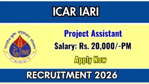 ICAR-IARI Project Assistant Recruitment 2026