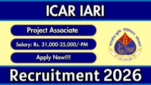 ICAR IARI Project Associate – I Recruitment 2026