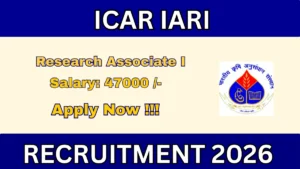 ICAR-IARI Research Associate I Recruitment 2026
