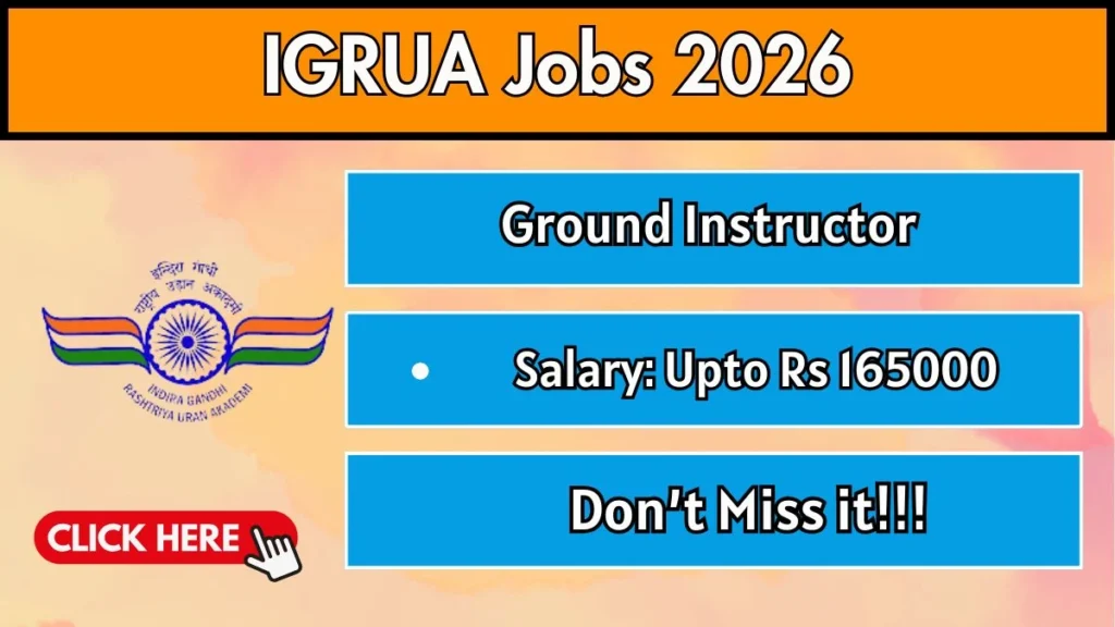 IGRUA Ground Instructor Recruitment 2026
