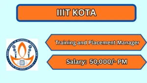 IIIT Kota Training and Placement Manager Recruitment 2026