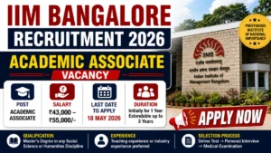 IIM Bangalore Academic Associate Recruitment 2026
