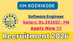 IIM Kozhikode Software Engineer Recruitment 2026 – Apply Online