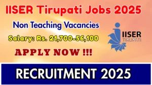 IISER Tirupati Non Teaching Recruitment 2026