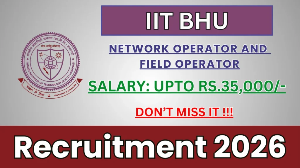 IIT BHU Recruitment 2026 – Apply Online for 02 Network Operator and Field Operator Posts