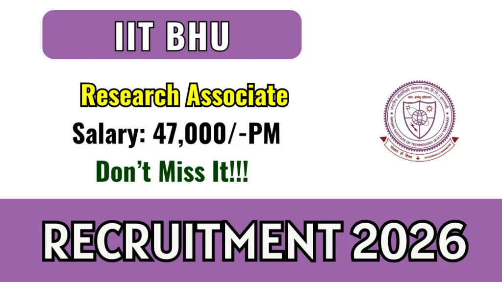 IIT BHU Research Associate Recruitment 2026