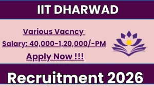 IIT Dharwad Recruitment 2026 – Apply Online for Developer, Database Administrator and More Posts