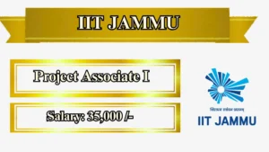 IIT Jammu Project Assistant Recruitment 2026