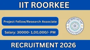 IIT Roorkee Recruitment 2026 – Apply Online Project Fellow, Research Associate Post