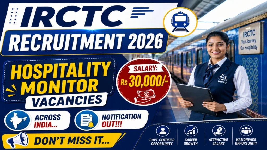 IRCTC Hospitality Monitor Recruitment 2026 Notification Out – Walk in for 49 Posts