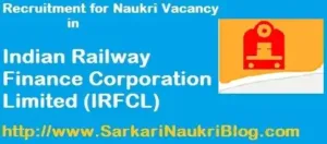IRFC Limited Job Vacancy Recruitment 2026