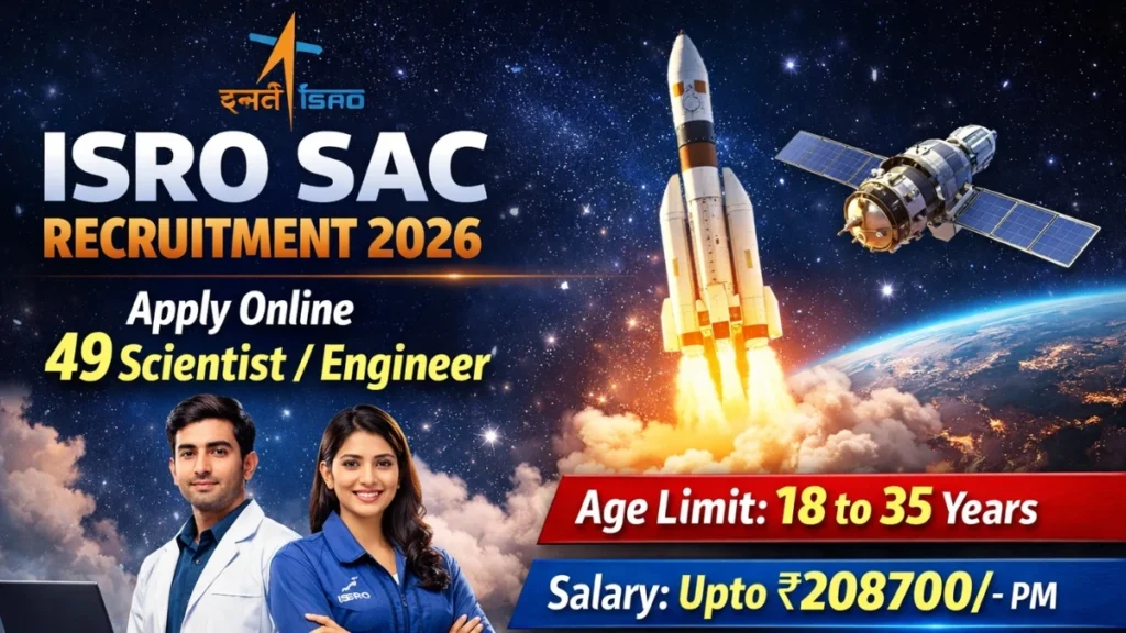 ISRO SAC Scientist/ Engineer Recruitment 2026 Out