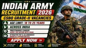 Indian Army CSBO Recruitment 2026 (Short Notice)