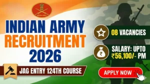 Indian Army JAG Entry 124th Course Recruitment 2026 Out