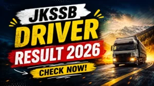 JKSSB Driver Result 2026 OUT (Direct Link)