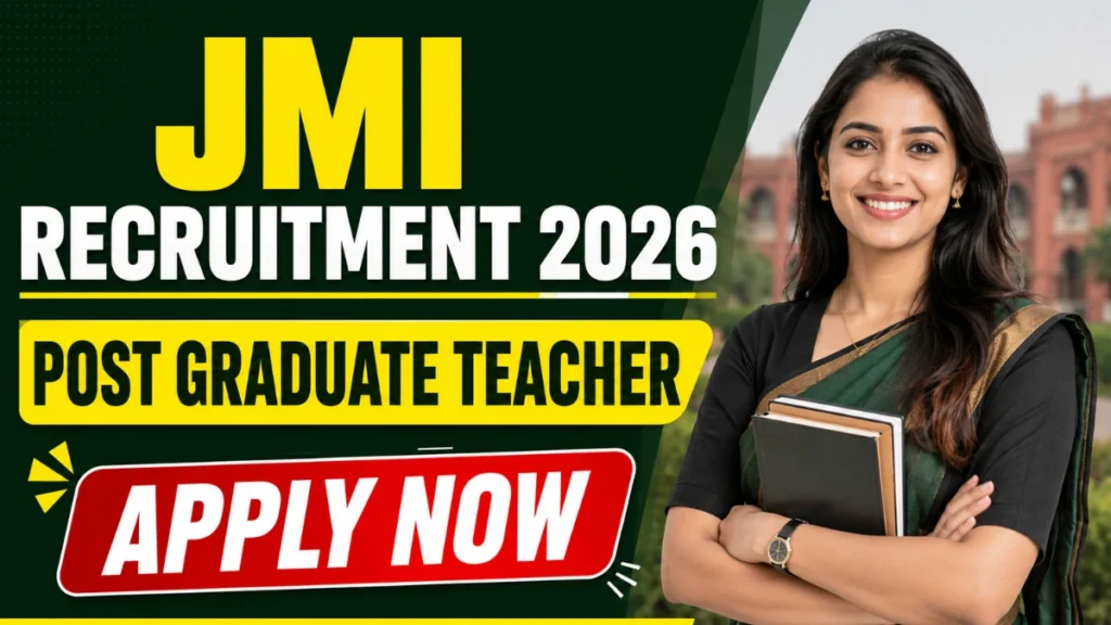 JMI Post Graduate Teacher Recruitment 2026