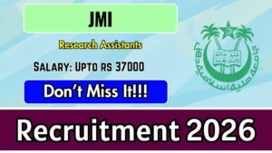 JMI Research Assistants Recruitment 2026