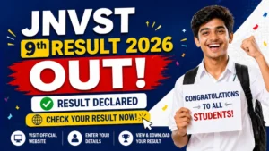 JNVST 9th Result 2026 Out