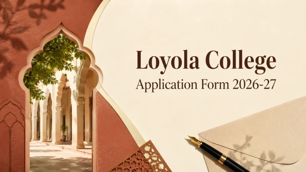 Loyola College Application Form 2026-27: Apply Online for UG & PG Courses, Last Date & Eligibility