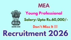 MEA Young Professional Recruitment 2026