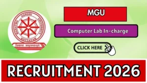 MGU Computer Lab In-charge Recruitment 2026