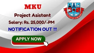 MKU Project Assistant Recruitment 2026