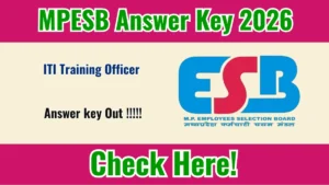 MPESB ITI Training Officer Answer Key 2026 OUT