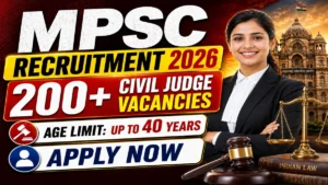 MPSC Civil Judge Recruitment 2026 Notification Out