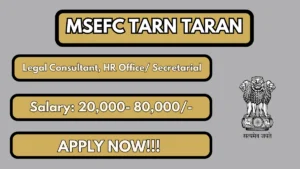 MSEFC Tarn Taran Recruitment 2026