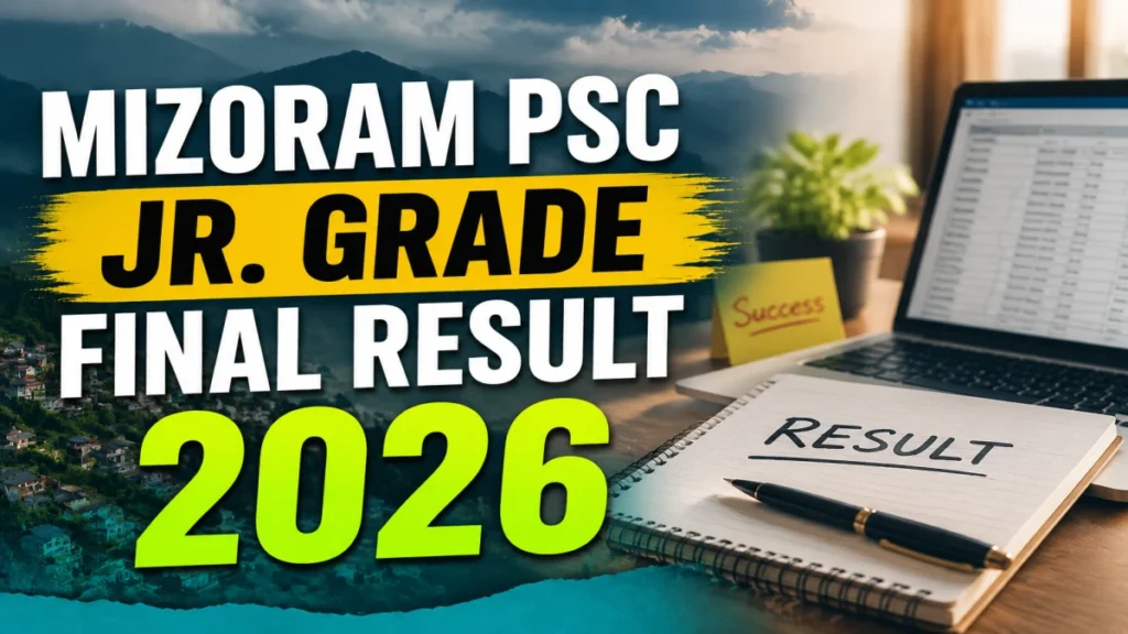 Mizoram PSC Jr Grade Exam Final Result 2026 OUT (Direct Link)