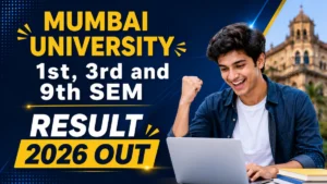 Mumbai University 1st, 3rd and 9th Sem Result 2026 Out