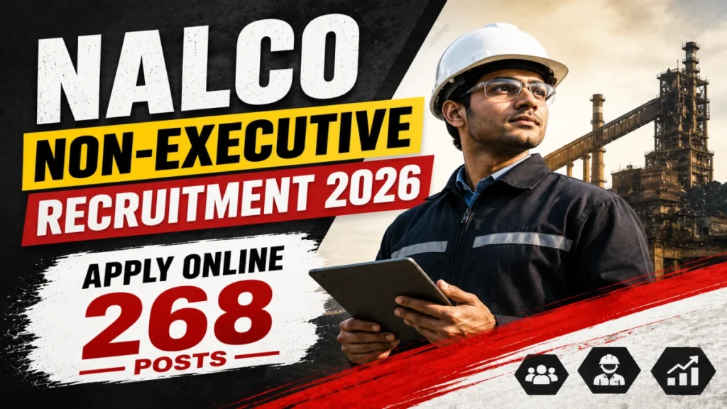 NALCO Non-Executive Recruitment 2026 Apply Online 268 Technician Operator Posts