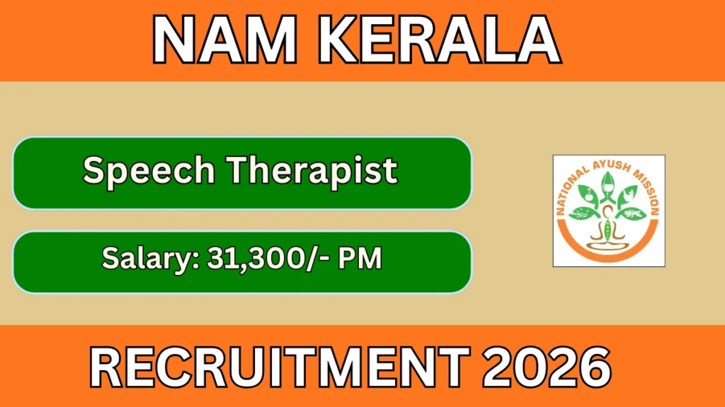 NAM Speech Therapist Recruitment 2026