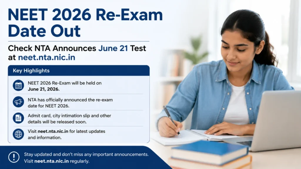 NEET 2026 Re-Exam Date Out