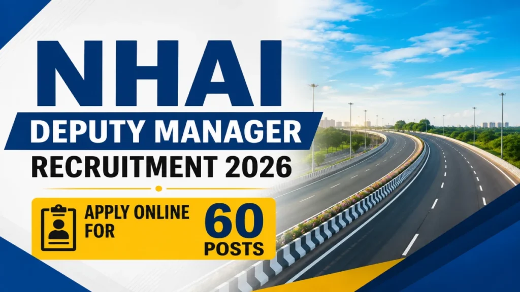 NHAI Deputy Manager Recruitment 2026 Through GATE – Apply Online for 60 Posts