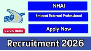 NHAI Eminent External Professional Recruitment 2026