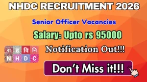 NHDC Senior Officer Recruitment 2026
